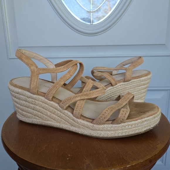 Pelle Moda Kortez Espadrille Wedges Tan - Picture 1 of 6